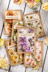 Detail view of Garden Past vintage floral paper pack for scrapbooking and DIY crafts