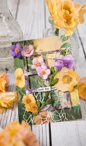 3D vintage floral paper art featuring layered botanical designs for scrapbooking