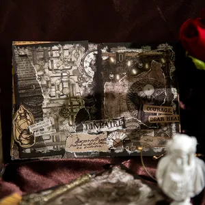 Papel de collage steampunk retro con relojes antiguos y engranajes industriales de época