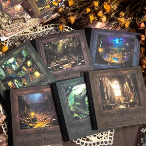 Wasteland Fantasy Vintage Scrapbook Material Paper Gothic Junk Journal Decorative Aesthetic Craft Paper DIY Art Journaling