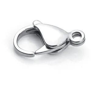 304 Edelstahl Karabinerverschlüsse Für DIY Schmuckherstellung Halskette Armband Verbinder Haken Verschluss Poliertes Zubehör