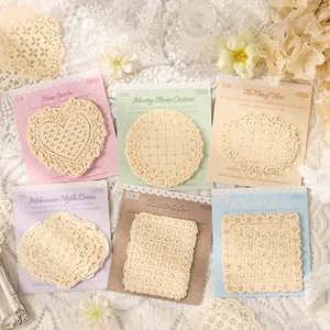 Vintage Rococo French Style Hollow Lace Decorative Paper For Scrapbooking DIY Craft Material Flower Border Doilies