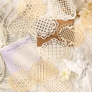 Exquisite lace hollow paper for scrapbooking with vintage French patterns and 10pcs pack