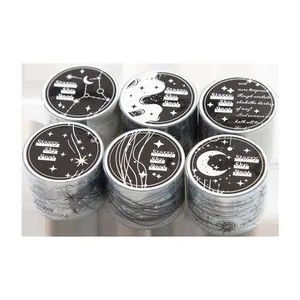 Pack de 6 cintas washi poeta del cielo estrellado para manualidades y diarios DIY