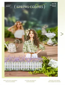 Detail einer transparenten Acrylfigur mit einer Frau in einer Frühlingsgartenszene