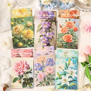 Set de dix papiers gaufrés floraux vintage pour la décoration créative de journaux