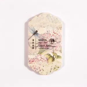 Papier de matériel en dentelle vintage autocollant décoratif de journal rétro 60x110mm