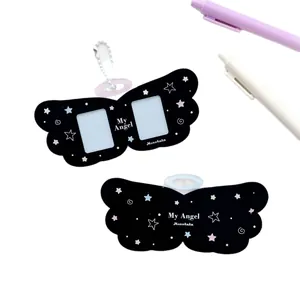 Porte-carte photo ailes d'ange porte-clés avec design My Angel et deux fentes pour cartes