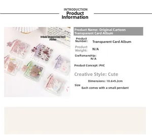 Detailed size specifications of 10.6x9.2cm for the mini PVC cartoon bear photo album