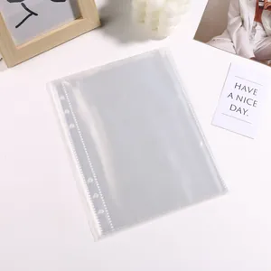 Pochettes transparentes A5 à 6 trous avec 2 fentes pour le rangement de photos