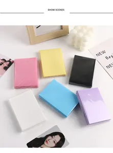 Detalle de fundas para tarjetas de colores macaron en seis tonos pastel para álbumes