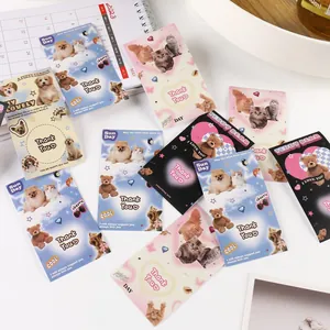 American Y2K Cute Animal Stationery Stickers Aesthetic Bear Cat Dog Decorative Sealing Stickers For Scrapbooking DIY Journaling Gifts