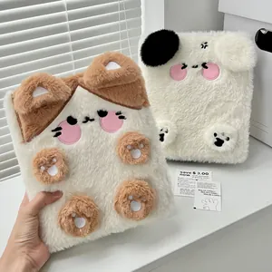 Cute Plush A6 Loose-leaf Card Album Puppy Cat Photocard Holder 6-Hole Binder For Kpop Idol Star Chasing Storage Collect
