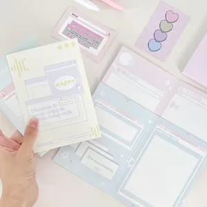 Tarjetas de Felicitación UI de Computadora Retro Estilo Coreano Ins Color Macaron Tarjetas de Mensaje Plegables Para Decoración de Regalo de Fiesta de Cumpleaños