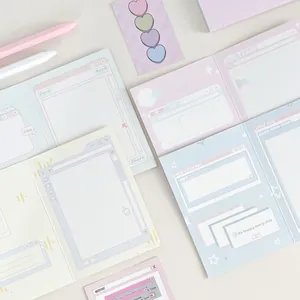 Set de tarjetas plegables estilo ventana de ordenador en tonos pastel