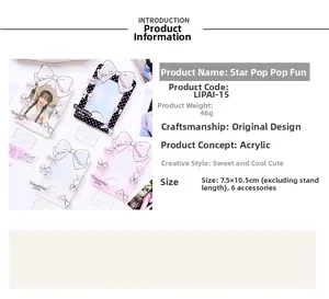 Specifiche del supporto per fototessera in acrilico con fiocco in stile ballerina