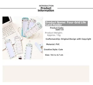 Détail du porte-carte photo en PVC avec chaîne métallique et motifs mignons de dessin animé