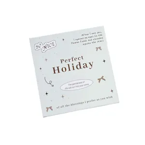 Ballet bow design square card album storage folder with star patterns and holiday text