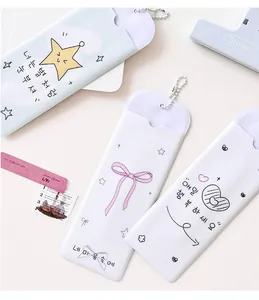 Porte-cartes photo mignons chiots avec motifs d'étoiles et chaînes à perles