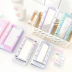 Pastel ballet-style photocard albums with heart window and bow prints for collectors