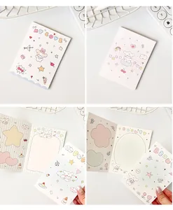 Detalle de tarjetas de felicitación plegables de ositos con tipografía MY LOVE