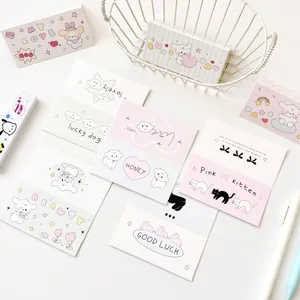 Set de papelería de dibujos animados con tarjetas de animales para proteger tarjetas