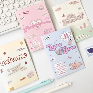 Y2K aesthetic American style greeting card set with cute illustrations and quotes