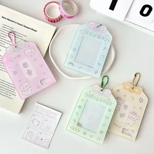 Set porta carte cucciolo quadrifoglio con fiocchi e catenelle a sfere colorate vivaci