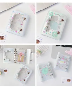 Details des 3-Ring PVC Mini-Fotoalbums mit Cartoon-Cover und sicherem Metallschnappverschluss