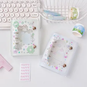 Süßer Mini M5 PVC Binder Notizbuch Transparent Kleeblatt Pudding Hund Fotokartenalbum Für Schüler DIY Tagebuch Handbuch Schreibwaren