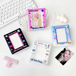 Y2K Cartoon PVC Fotokaart Binder Met Venster Mini Fotoalbum Voor Kaartopslag Koreaanse Stijl Verzamelboek