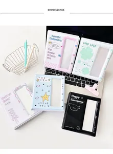 Detailed top view of colorful photocard binder albums with transparent window and motifs