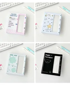 Collection of mini PVC photo albums with various cover designs for storing 3-inch cards