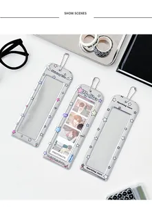 Porte-cartes verticaux en acrylique avec motifs ailes d'argent pour rangement de photos