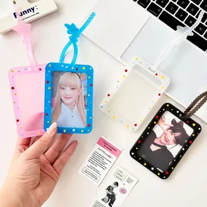 Silikon-Kartenhalter mit Sternenmuster und Glitzer für ID-Karten und Fotokartenhüllen