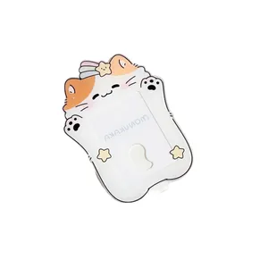 Cute cartoon cat photo holder with star and rainbow details for 3-inch cards