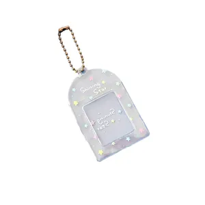 Portafoto in PVC trasparente con stelle e testo Shining Star con catena dorata