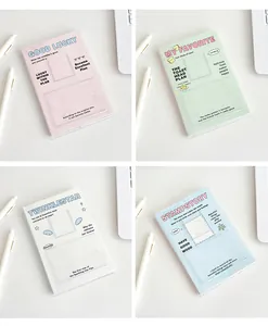 Detail showing macaron color card binder set with transparent slots and art illustrations