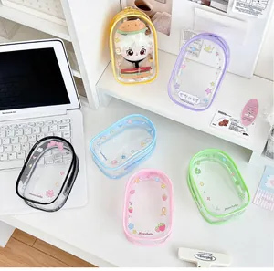 Bolsas de PVC de colores para muñecas con diseños de dibujos animados y cremalleras