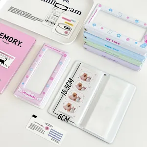 Mini angel wings binder for star cards in pastel colors with transparent PVC pockets