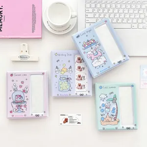 Set of four colorful cartoon 3-inch photo albums for Polaroid and photo card storage