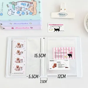 Cartoon life 4-grid photo album binder for polaroid and card storage in macaron colors