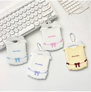 Cute PVC photocard holders with cat ears and bowknot patterns in 4 soft colors