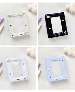 Mini-Fotoalben mit Punkten für Polaroid-Fotos in vier Pastellfarben mit Sichtfenster