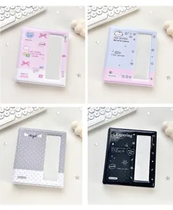 Detailed grid of four colorful cartoon PVC photo albums with hollow window covers