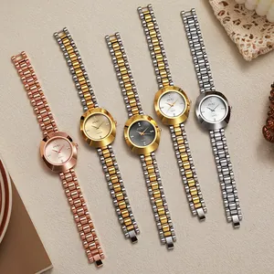Elegant OUXI women's quartz watches with diamond dials and metal chains in various colors