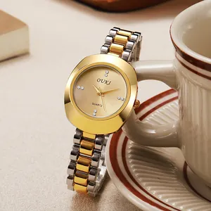 Women Quartz Watch Minimalist Elegant Light Luxury Alloy Strap Rhinestone Dial Markers Fashion Wristwatch Daily Party Gift