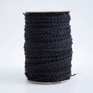 Nastro elastico a corona nero da 1,5 cm per decorazione di bambole fai-da-te e cucito