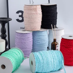Set di 8 nastri di pizzo elastici colorati da 1,5 cm per bambole fai-da-te e decorazioni