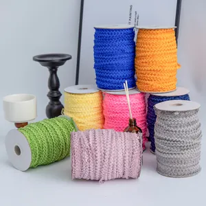 Set di otto nastri elastici in pizzo da 1,5 cm in vari colori per decorazioni fai-da-te